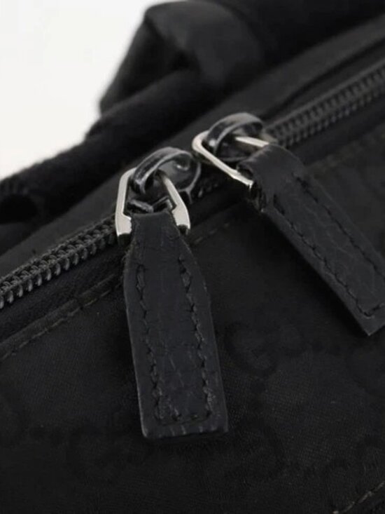 GUCCI GG Canvas Backpack Nylon Black Silver 179606 Auth bs33851 main image 2
